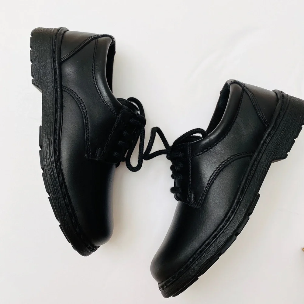 SCHOOL ISSUE Boys Black Leather Shoes